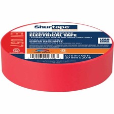 Shurtape 200784 EV 57C 3/4in x 66ft 7 Mil UL Electrical Tape Red