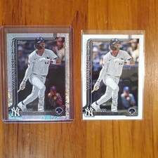 2025 Topps Series 1 Silver Sandglitter SP Foil Jazz Chisholm #185 +Base 185 Pair