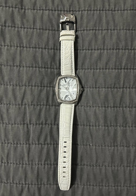 Chronotech Prisma Quartz Watch White Leather Strap