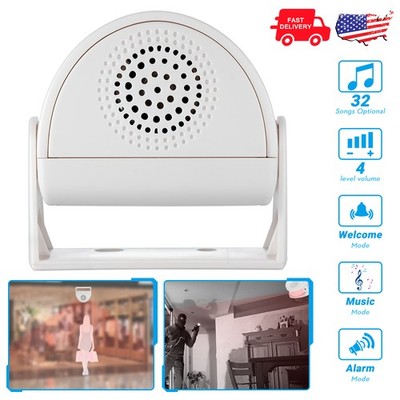 Portable PIR Sensor Bell Garage Entry Prompt Store Welcome Chime Security Alarm