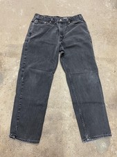 Vintage Levis 550 Jeans Mens 38x32 Black Relaxed Fit Tapered Made in USA 90s