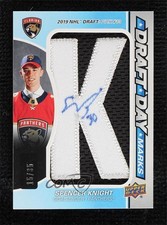 2021 SP Game Used Draft Day Marks Rookies 15/35 Spencer Knight #DDM-KN Auto 11jd