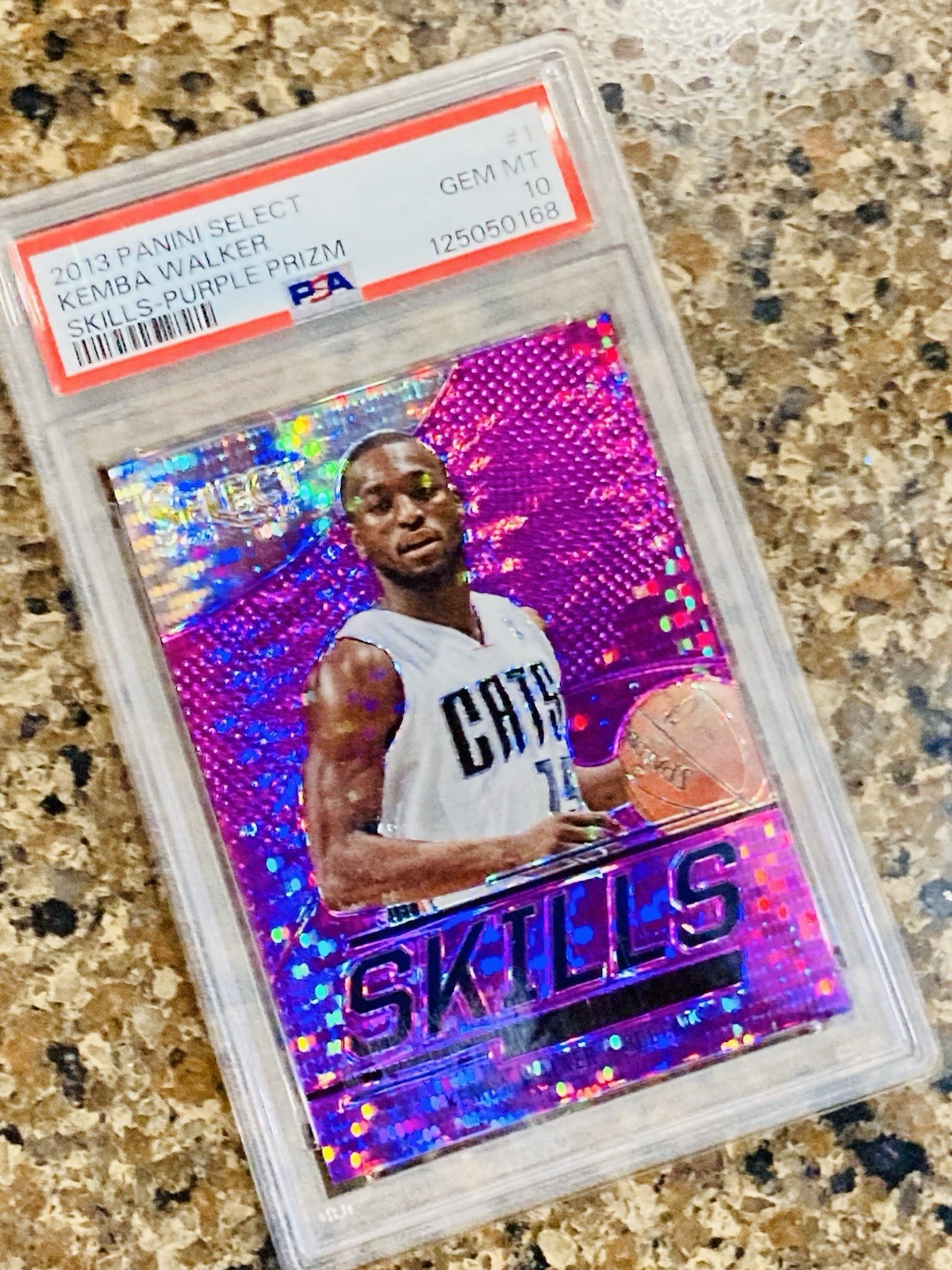Kemba Walker - 2013-14 Panini Select Skills Prizm #1 Purple /99 PSA 10 Pop 2 view 3