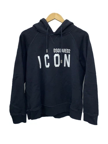 Felpa con cappuccio DSQUARED2 XS cotone nero S80GU0004 S25042 usata