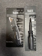 Klein Tools Blackout Series 11&1 Screwdriver and Folding Utility Knife Set