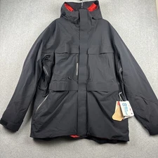 Obermeyer Oberreute Jacket Mens XL Black Recco Ski Snowboard Hooded Coat $499