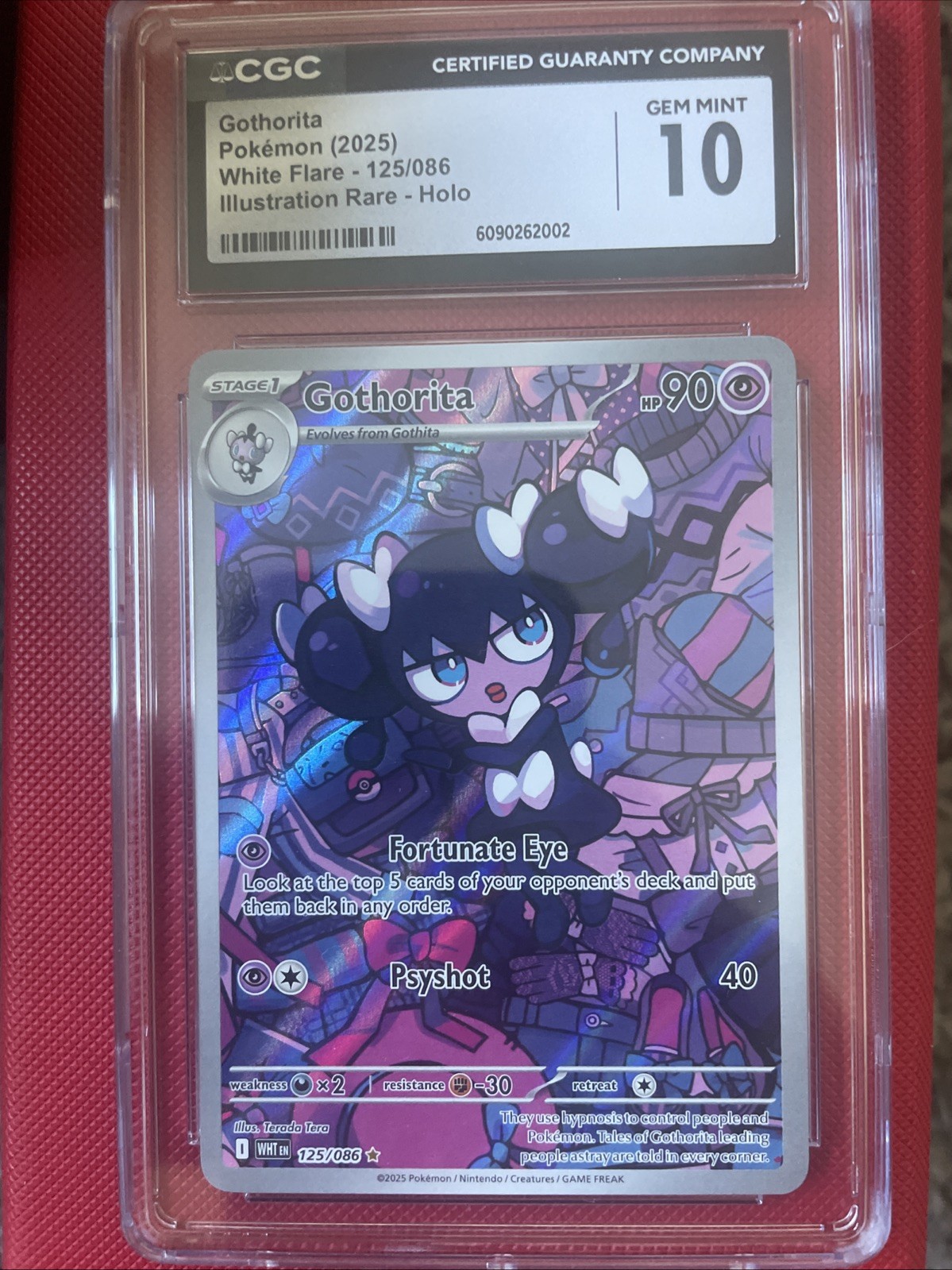 Gothorita 125/086 - White Flare Illustration Rare Holo - CGC Gem Mint 10