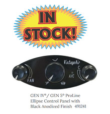 Vintage Air 491241 -gen Ivgen 5 Proline Ellipse Control Panel Wblk Anod Finish