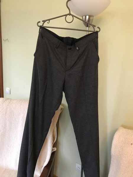 Women Bogner Trousers Grey Wool 40 / L / 48 #64PB