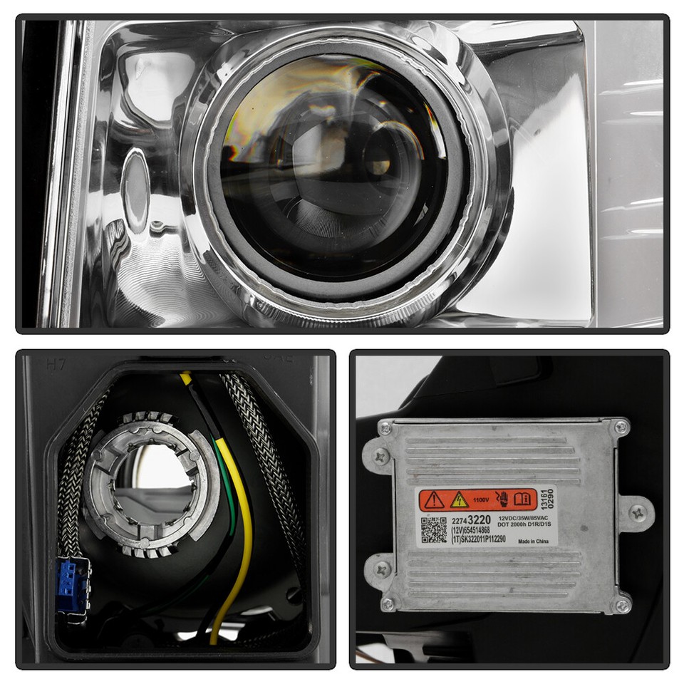 Headlights Assembly For 20072014 Cadillac Escalade w/HID Bulbs