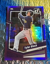 2023 Donruss Baseball Base Holo Purple #136 Tyler Black - Milwaukee Brewers