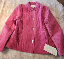 Chadwicks Pink Leather Jacket Womens Size Large See Photos Ac-3