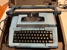 Vintage Smith Corona Coronamatic Coronet XL Blue Portable Typewriter w/Case thumbnail