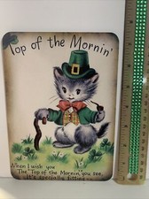 St. Patrick  s Day Decor VINTAGE STYLE Die Cut Cardboard 5 X 7  