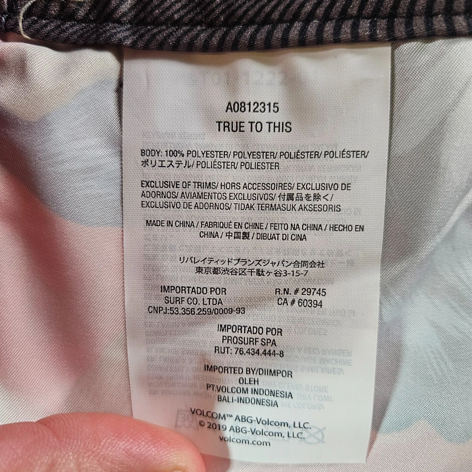 NWT Volcom Board Shorts Swim Trunks Men 40 No Liner Floral Print Orange Red - Image 4 of 4