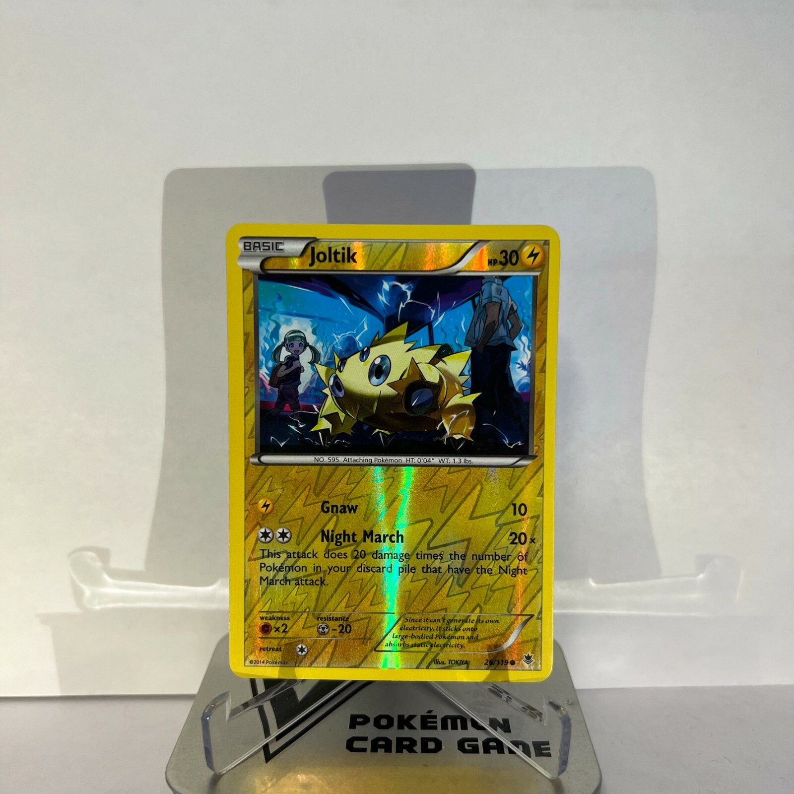 Pokemon TCG Joltik (Night March) 26/119 Reverse Holo Common XY Phantom Forces LP
