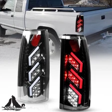 For 1988-1998 Chevy GMC C/K 1500 2500 3500 LED Tail Lights Rear Brake Lamps Pair