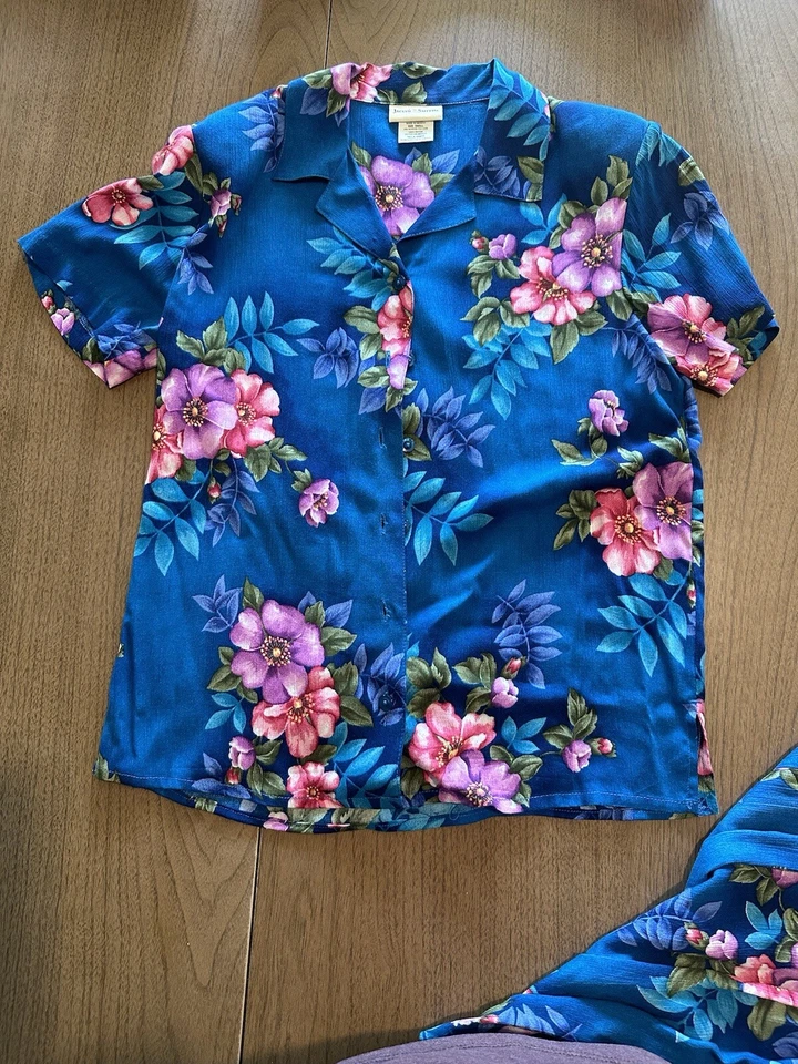 Vintage Jaclyn Smith 2-Piece Outfit Skirt M & Short Sleeve Top S Matching Set - Image 3 of 4