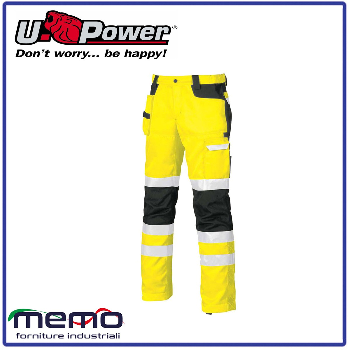 PANTALONE UOMO DA LAVORO ALTA VISIBILITA catarifrangenti giallo