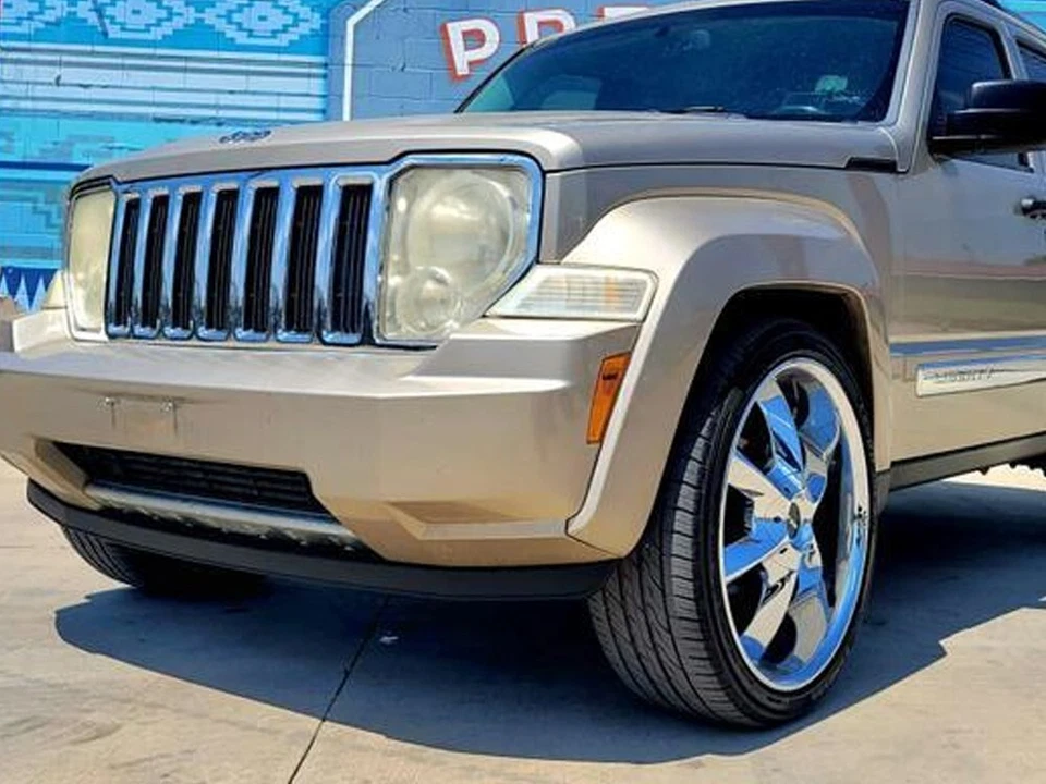 Rejilla cromada superposición inserción moldura 1 pieza para Jeep Liberty 2008-2012 Foto 4 de 4