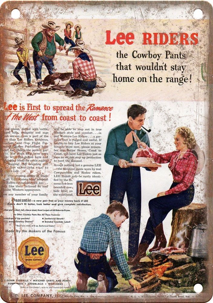 Lee Denim Jeans Vintage Magazine Ad 12 Lee Denim Jeans Vintage Magazine Ad 12