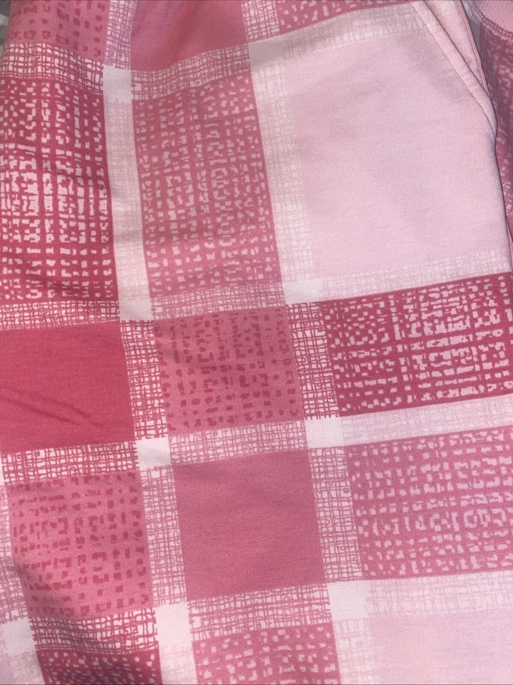 Pantalones deportivos LuLaroe nuevos con etiquetas Jax 2XL XXL 2X rosa a cuadros concienciación sobre el cáncer de mama Foto 2 de 4