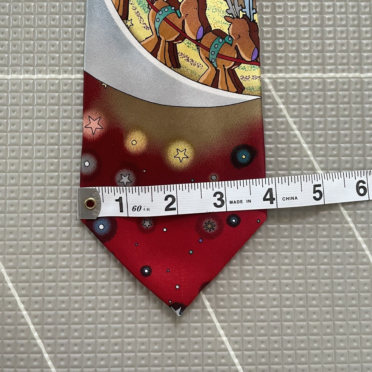 Vintage Kersten Brothers Jolly Ol' Nickties Santa Claus Silk Neck Tie View 5