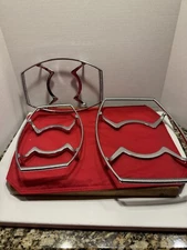 3 Corning Ware P-11-M (2) P-10-M (1) Casserole Trivet Stand Racks VINTAGE