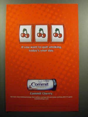 2007 Poppac Commit Lozenge Ad - If you want to quit smoking, today's ...