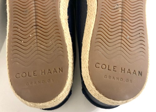 Cole Haan Nantucket NAVY Blue Leather Espadrille Grand OS Loafer Shoe Woman 8.5 - Picture 12 of 12
