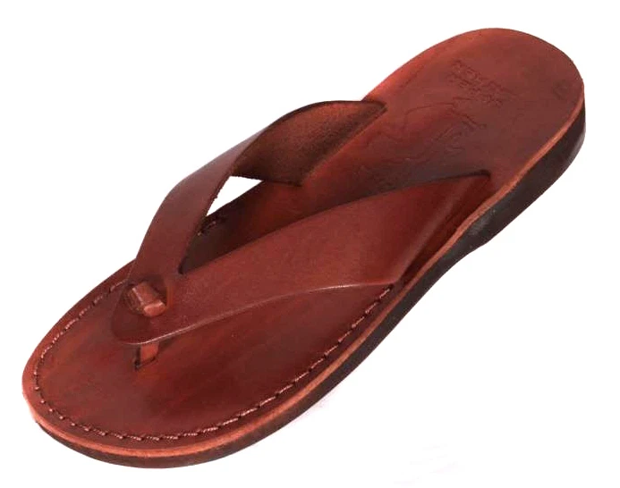 Sandalias bíblicas de cuero con correa en T Jesús para hombre/mujer hechas a mano EE. UU. 5-12 UE 36-46 Foto 2 de 2