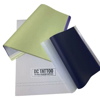 DCtattoo - 25 x Tattoo Thermo Carbon Schablone Transfer Papier Tracing Kit