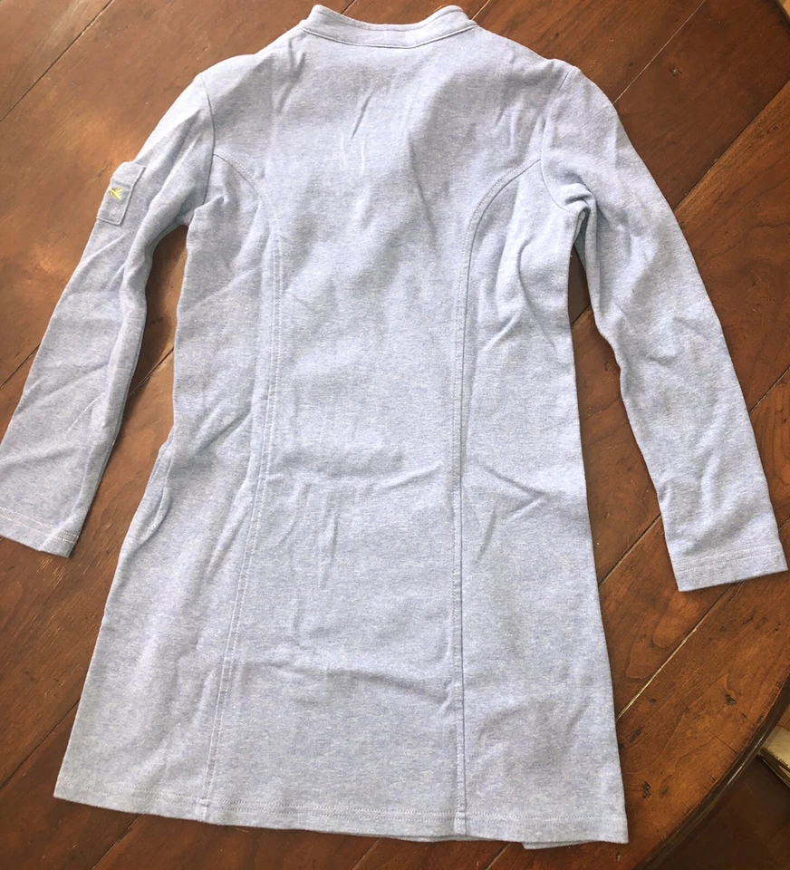 Vestido American Girl Jóvenes Niñas Azul Manga Larga Algodón Talla Mediana 10-12 2002 Foto 4 de 4