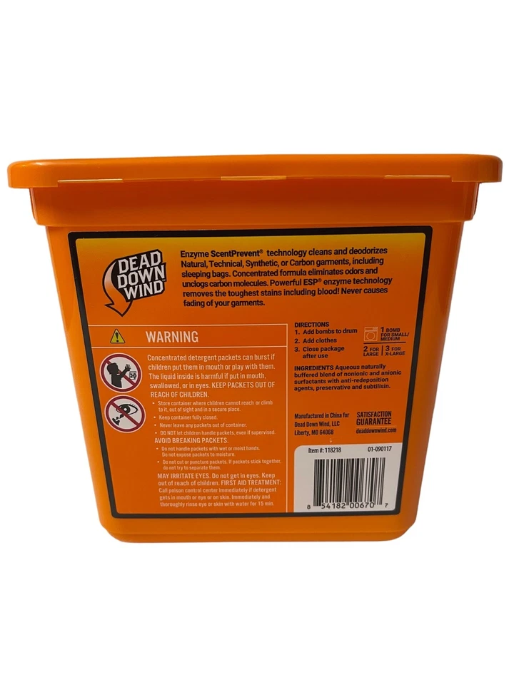 The Dead Down Wind Laundry Bombs Unscented Laundry Detergent  28 Count NEW - Image 2 of 4