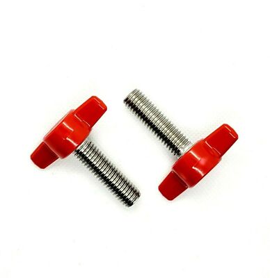 M10 x 35mm Thumb Screws T Bolts Red Clamping Knob 304 Stainless