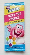 Mr Bubble Water Coloring Tablets. Lot Of 3.Fizzy Tub Colors.Fragance free.6 oz.