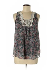 Collective Concepts Women Blue Sleeveless Blouse M