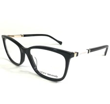 Lucky Brand Eyeglasses Frames D225 BLACK White Gold Square Full Rim 54-16-140