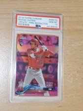 2018 Topps Chrome Update Shohei Ohtani Rookie Debut Pink Refractor PSA 10 #HMT32