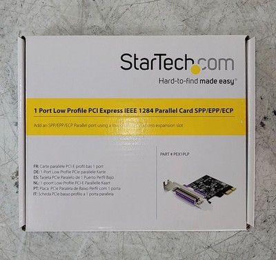 NEW OPEN BOX STARTECH pex1plp 1-Port PCIe LP Parallel Adapter Card SEE NOTES