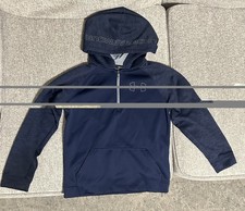 Under Armor Youth Coldgear Quarter Zip Pullover Hoodie Blue X-Storm.