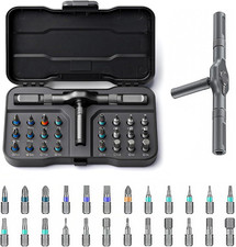 24-in-1 Magnetic Ratchet Screwdriver Set for Electronics and Furniture Repair