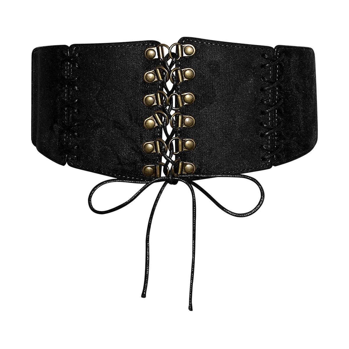 Women's Vintage Wide Elastic Corset Belt Adjustable Waist Cincher for Dresses