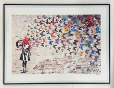 Litografia BANKSY con certificato. Versione XXL: 56 per 76 cm.  Ex edizione 50