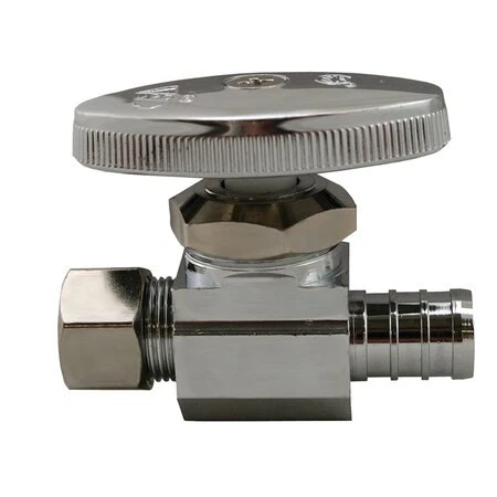 JONES STEPHENS S10315 1/2" PEX x 3/8" OD Chrome Plated Quarter Turn Supply - Picture 1 of 1