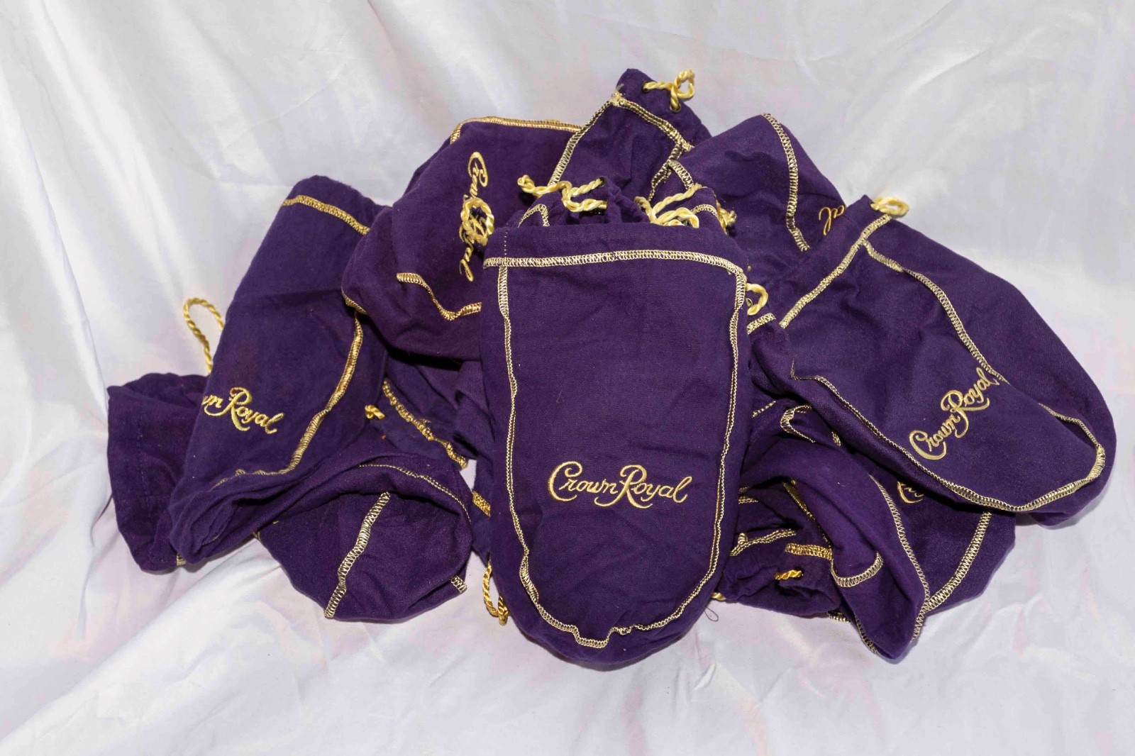 100 Crown Royal Bags Purple .75 liter bag size-image