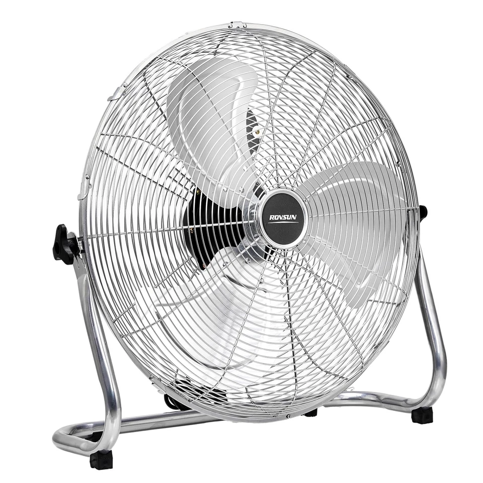 20 Inch Industrial Powerful and Quiet Heavy Duty Metal Floor Fan, 3 Speeds Fan