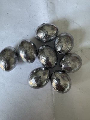 OVAL PIKE, EGG WEIGHTS INLINE 1.2 & 3 Oz PREDATOR WEIGHTS MIXED PACK OF 10.