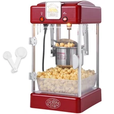 Uimoso Tabletop Popcorn Maker 300W 2.5 Oz Red Popcorn Machine