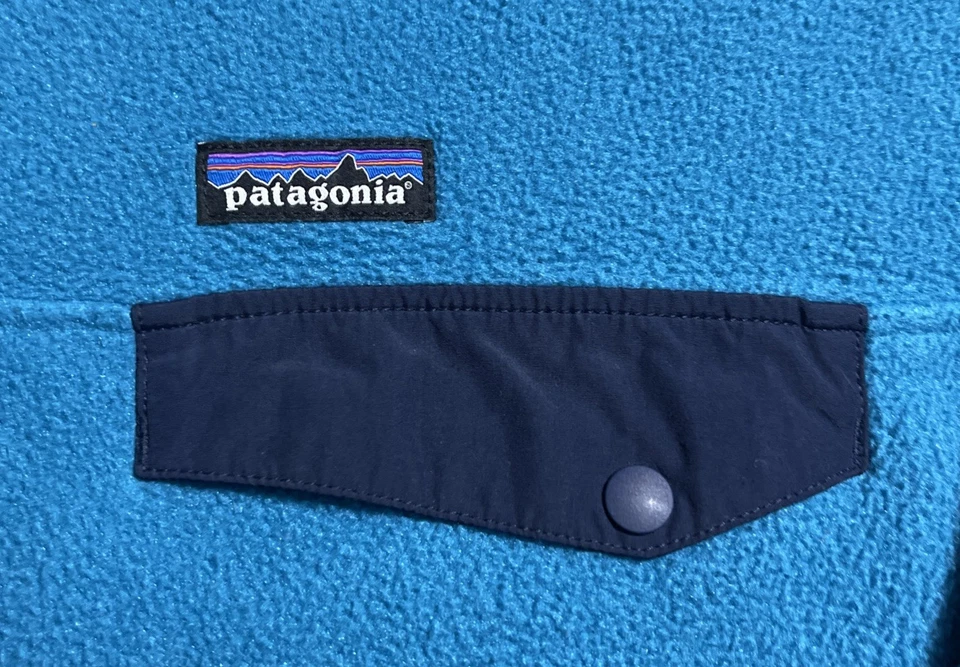 Pulôver Patagonia Synchilla Snap-T lã azul clássico masculino XXL 2XL LER - Imagem 2 de 4